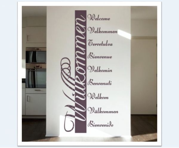 Wandtattoo Banner Willkommen - ban03 Wandtattoo Banner Willkommen - ban03