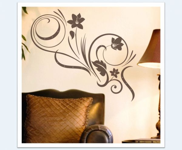 Wandtattoo Floral Ornament - flo108w Wandtattoo Floral Ornament - flo108w