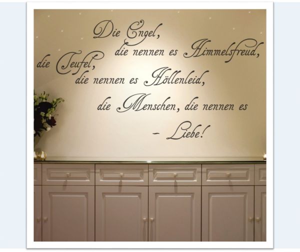 Spruch Wandtattoo Engel, Teufel, Liebe... zit015
